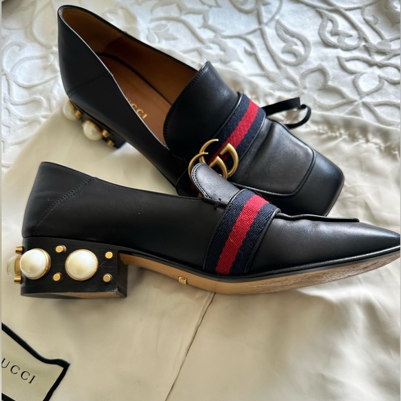 GUCCI Women’s Peyton Pearl Heel Size 37 1/2 gorgeous, in great condition! - Picture 6 of 11